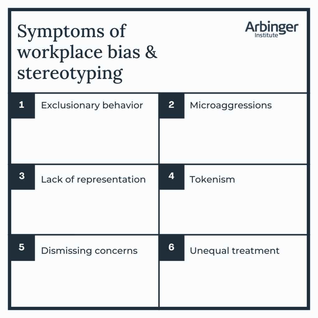 Symptoms of workplace bias